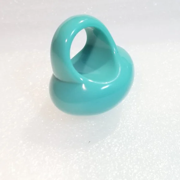 Seafoam Green Resin Mushroom Ring Size 8.5 - Picture 10 of 11